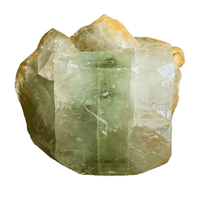 Green Apophyllite with Stilbite