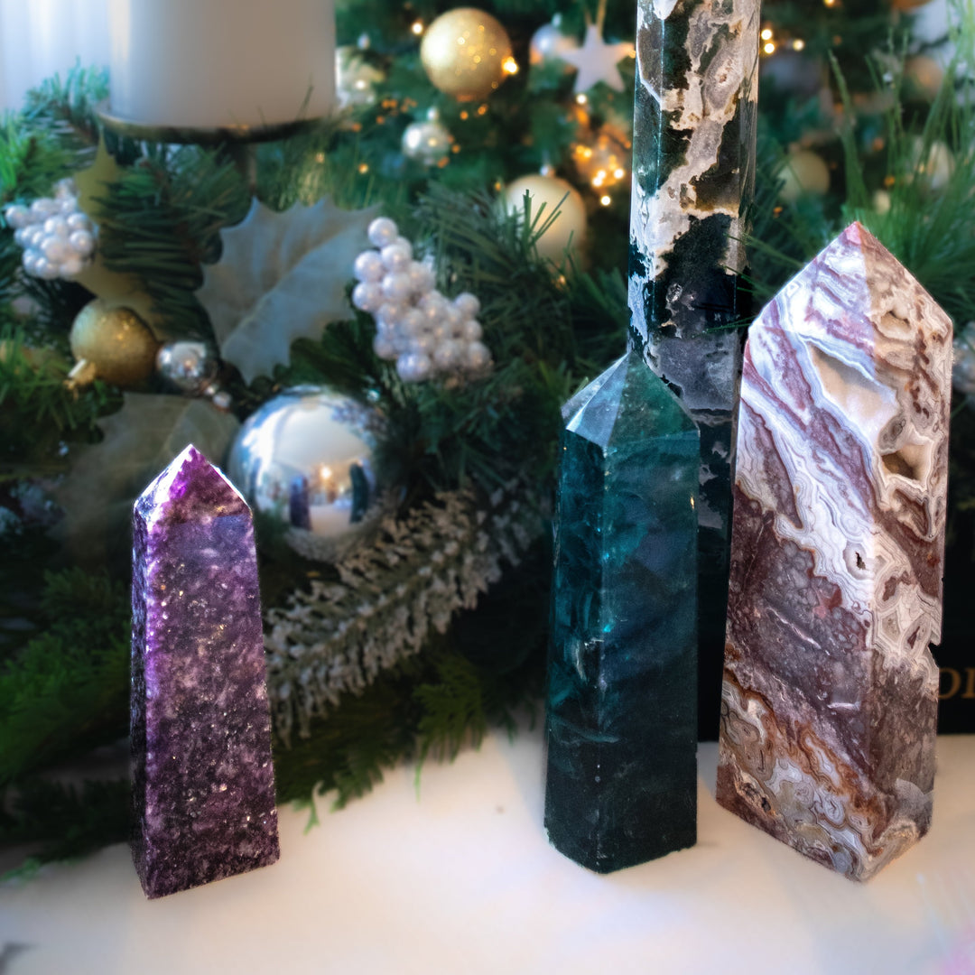 Green Fluorite Pillar | Shop Crystal Points at Energy Muse