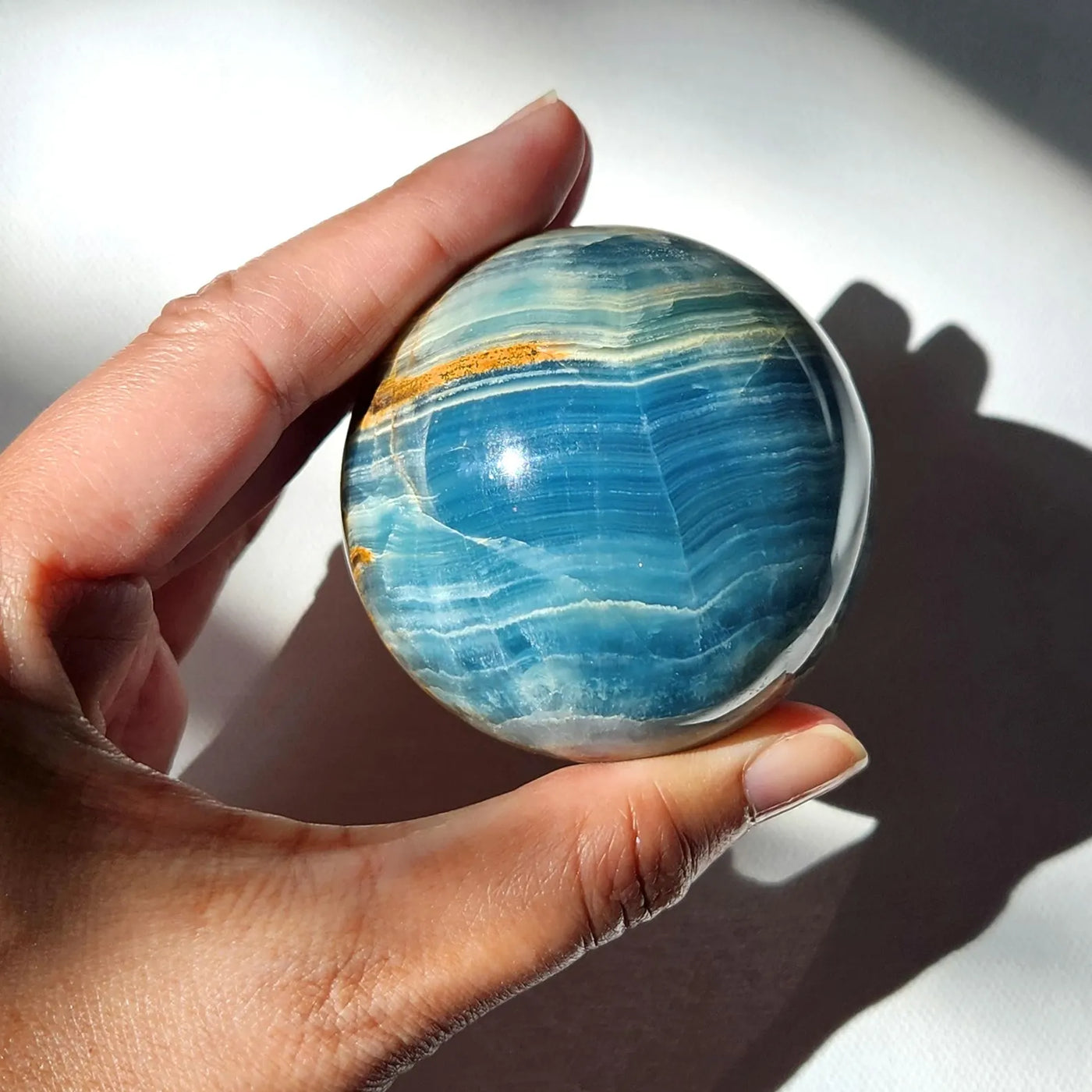 Blue Lemurian Calcite Sphere