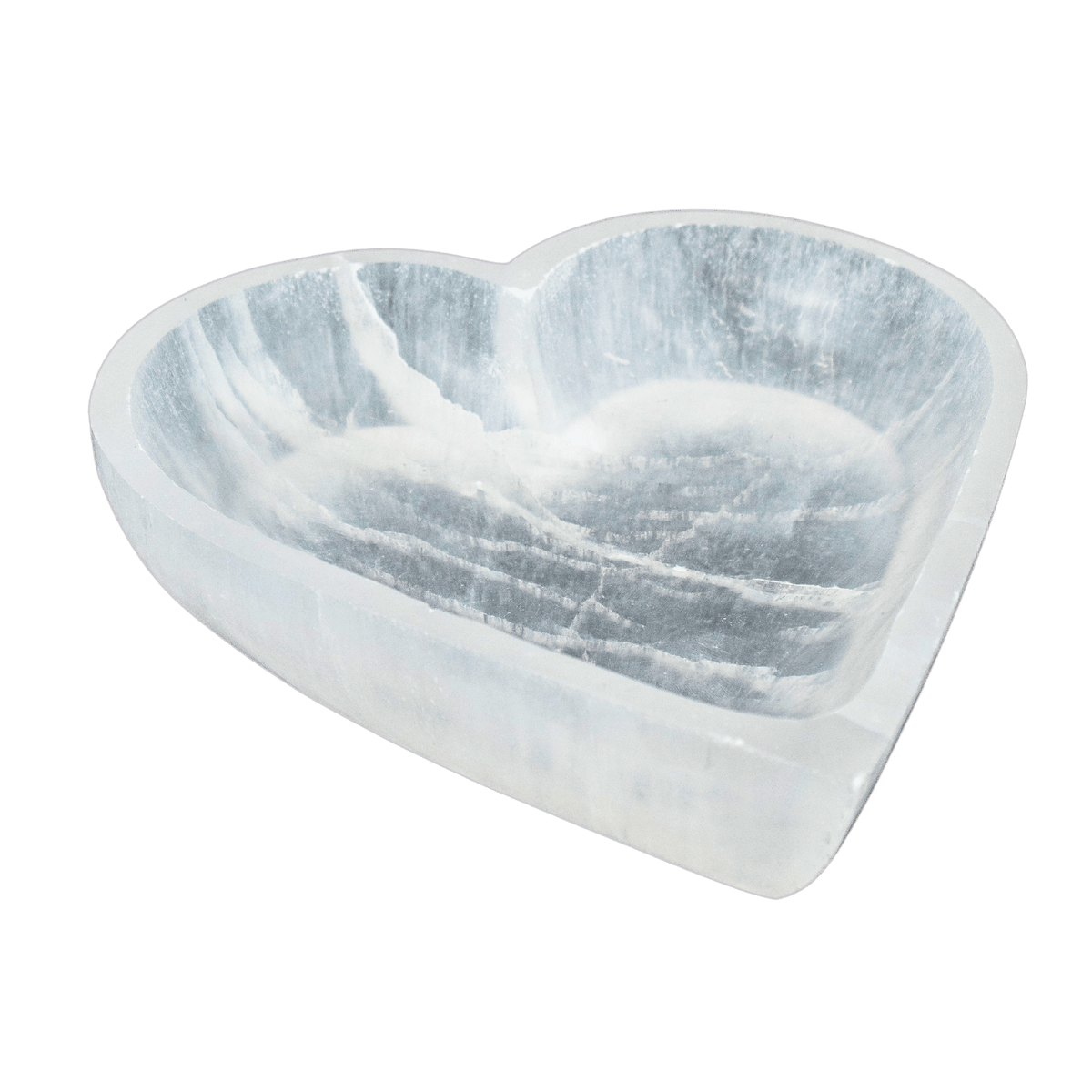 Large Heart Selenite Charging Bowl
