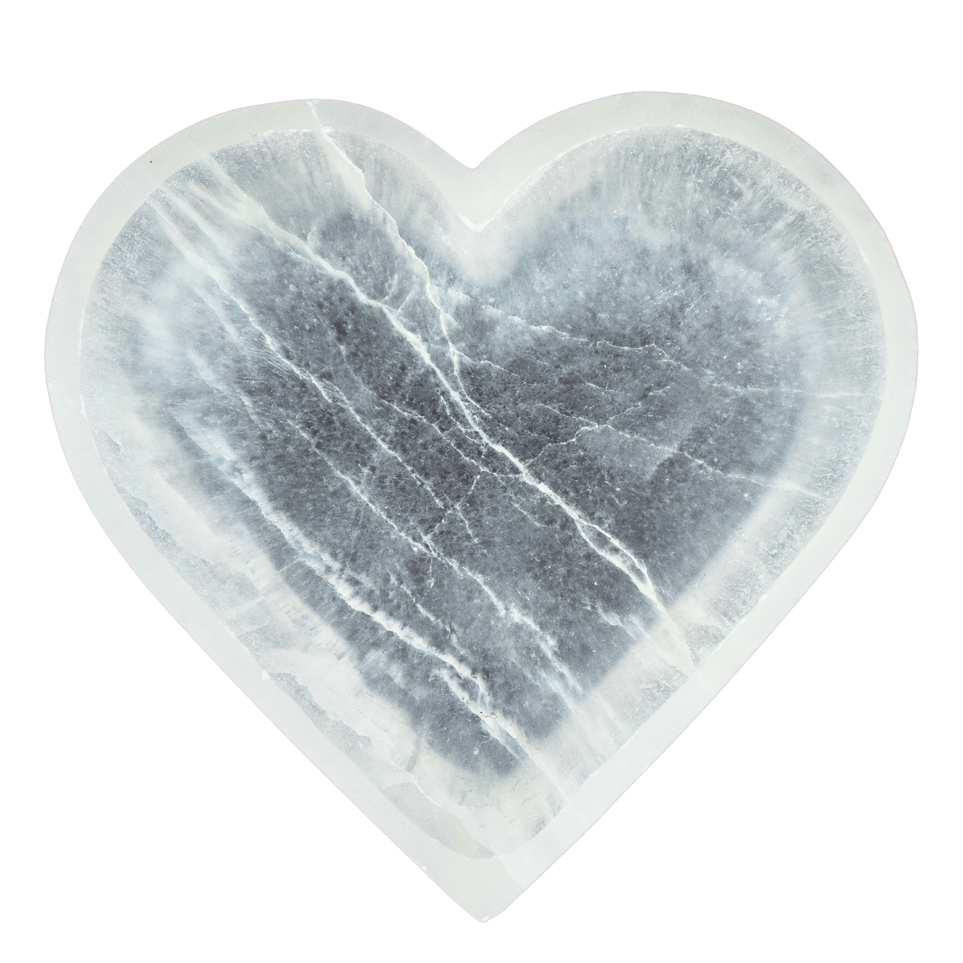 Large Heart Selenite Charging Bowl