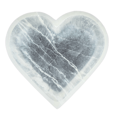 Large Heart Selenite Charging Bowl