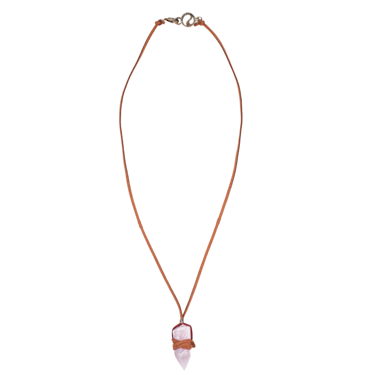 Lavender Quartz Crystal Point Necklace