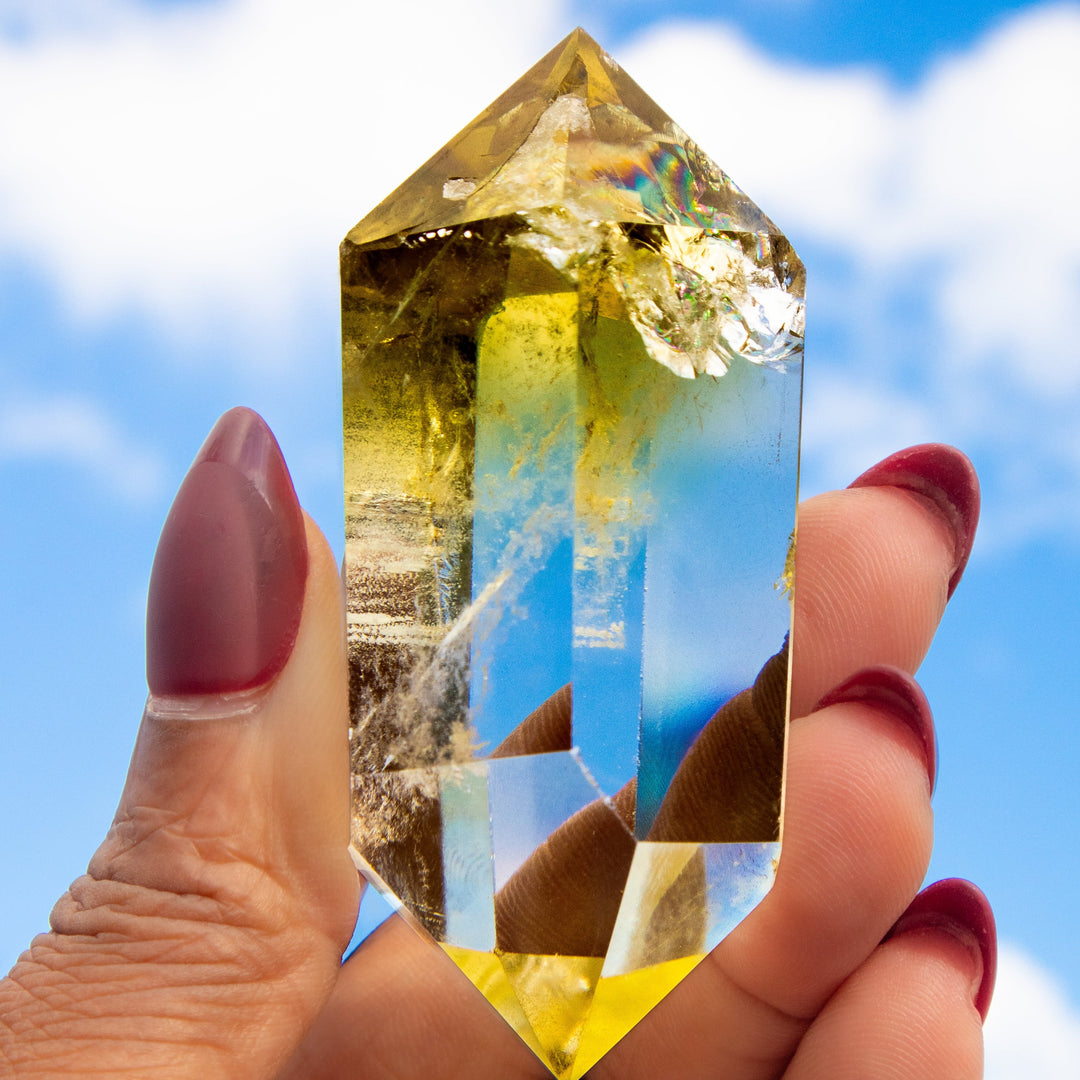 Lemon Topaz Double Terminated Point | Shop Topaz at Energy Muse