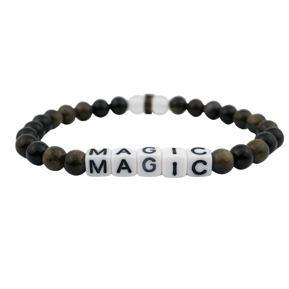 Magic Golden Sheen Obsidian Bracelet