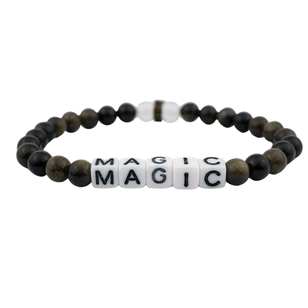 Magic Golden Sheen Obsidian Bracelet