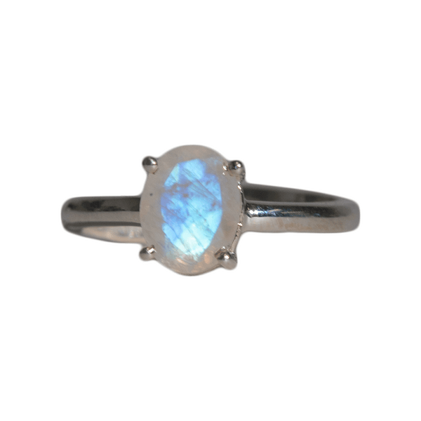 Rainbow Moonstone Adjustable Ring