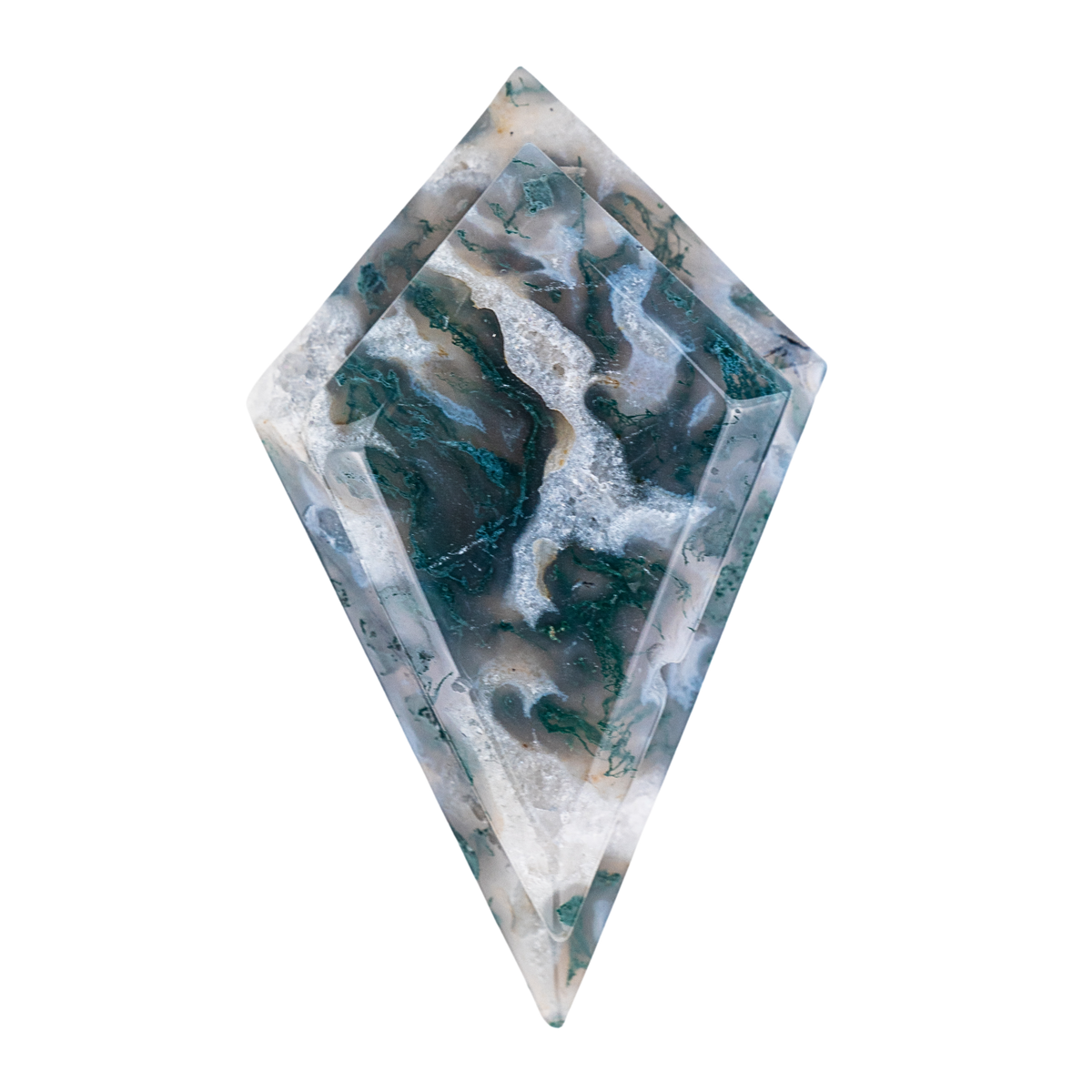 Moss Agate Double Diamond