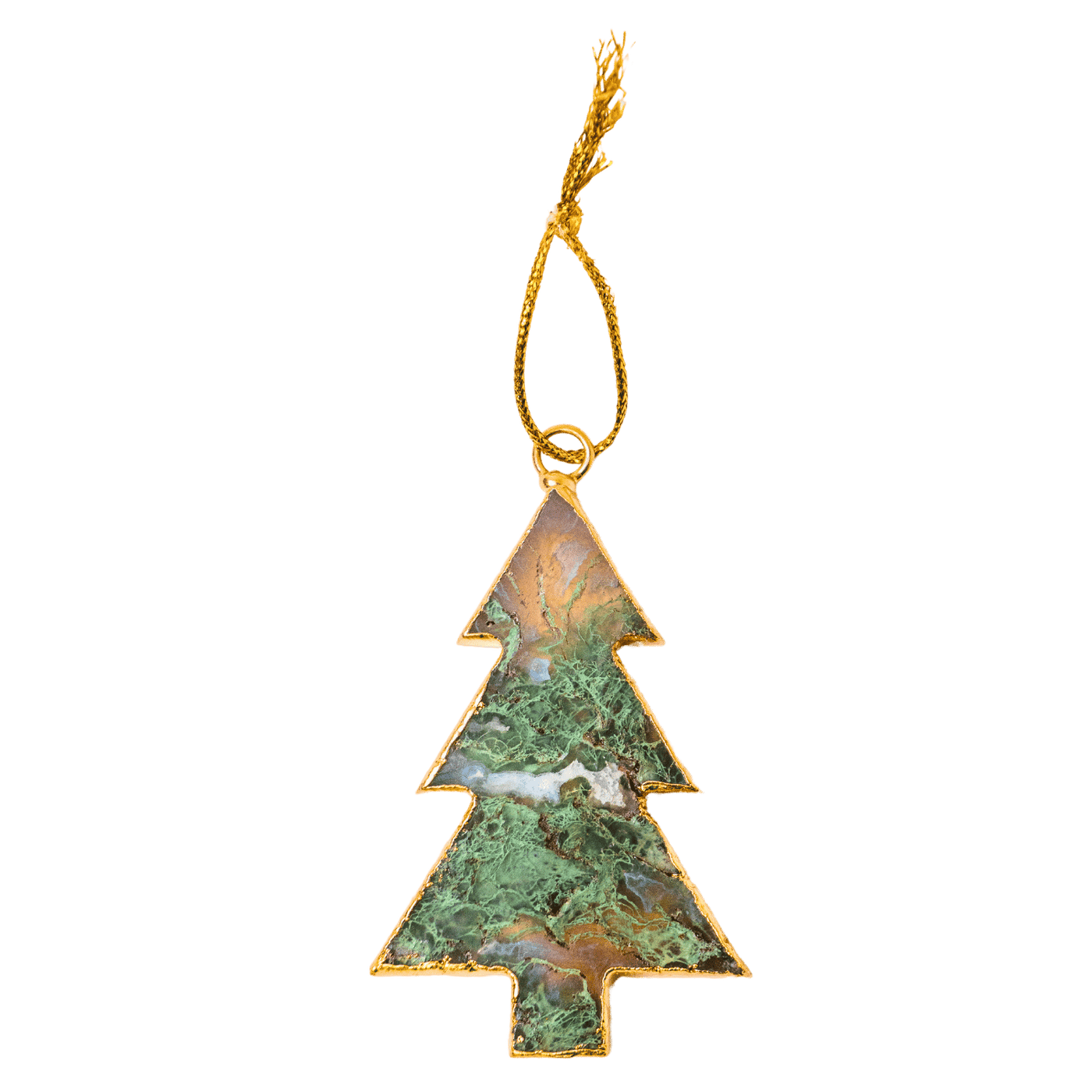 Moss Agate Tree Ornament