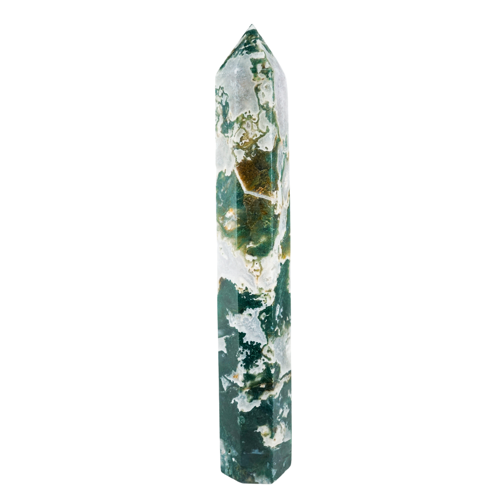 Moss Agate Pillar | Shop Moss Agate at Energy Muse