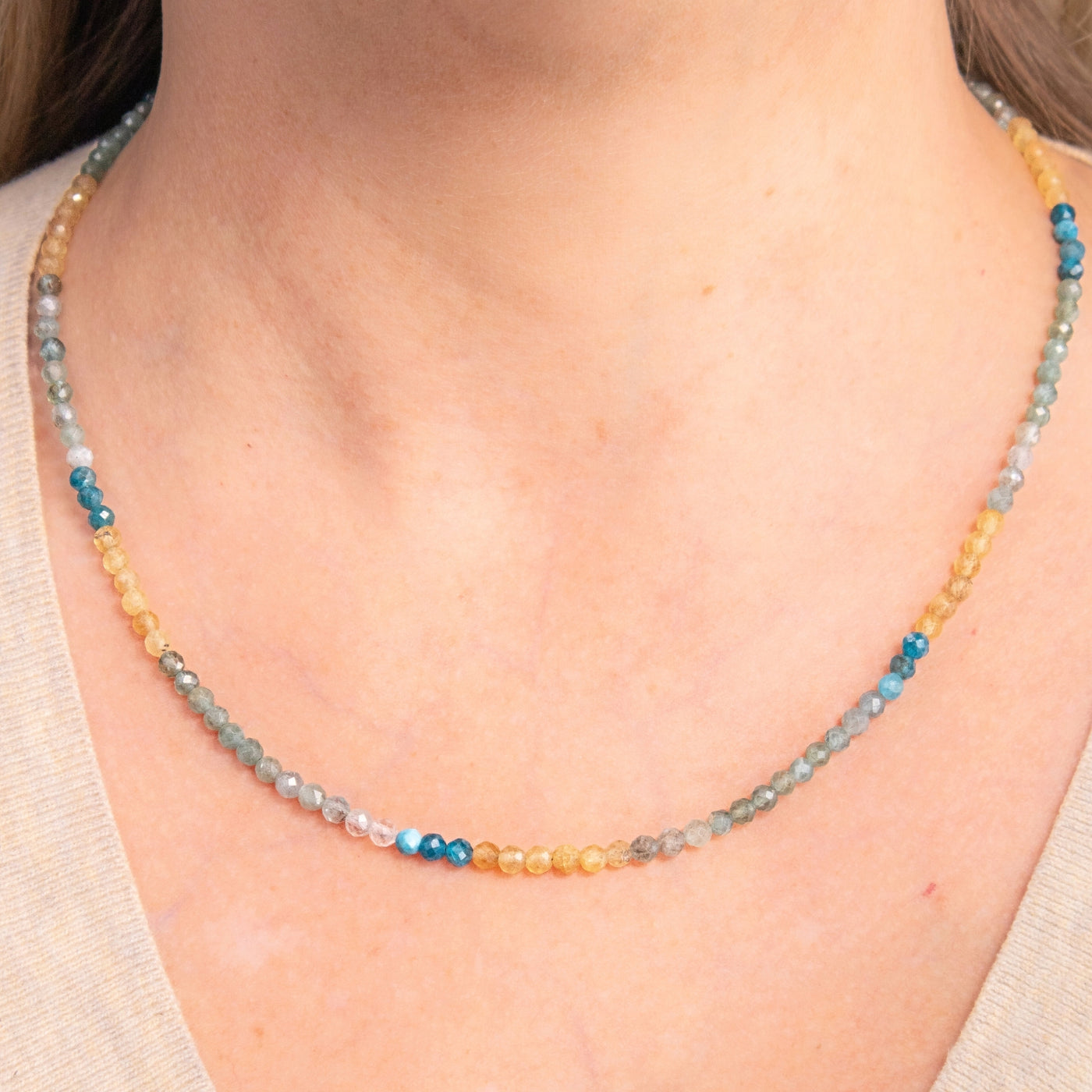 Multicolored Apatite Convertible Bracelet-Necklace