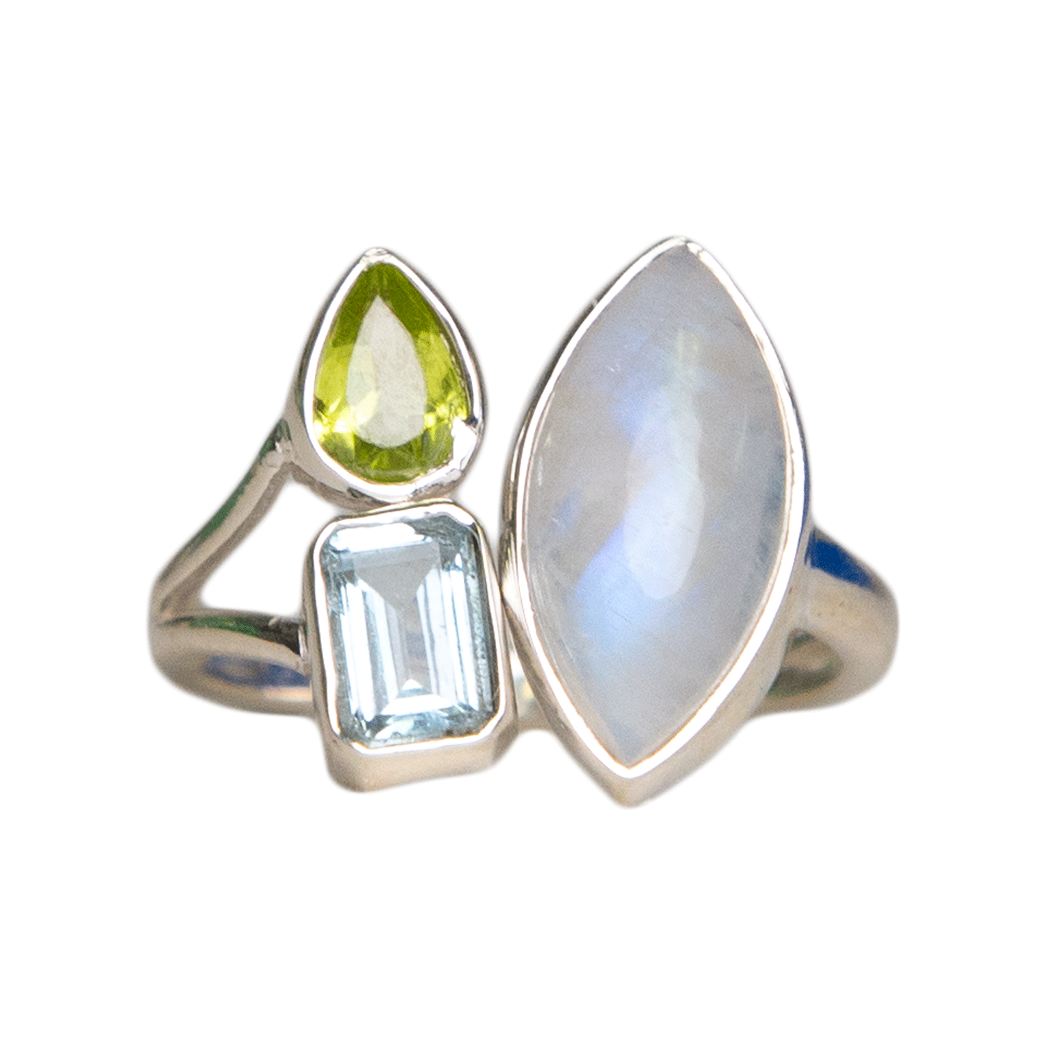 Multi Stone Adjustable Ring Shop Crystal Rings at Energy Muse