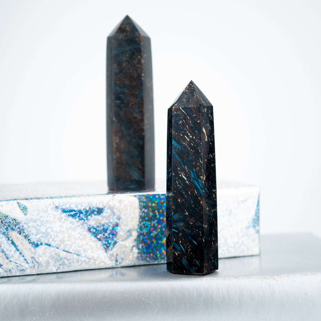 Blue Astrophyllite Point, Shop Blue Astrophyllite at Energy Muse