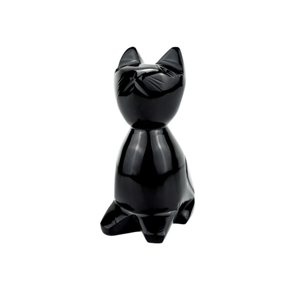 Black Obsidian Cat Crystal