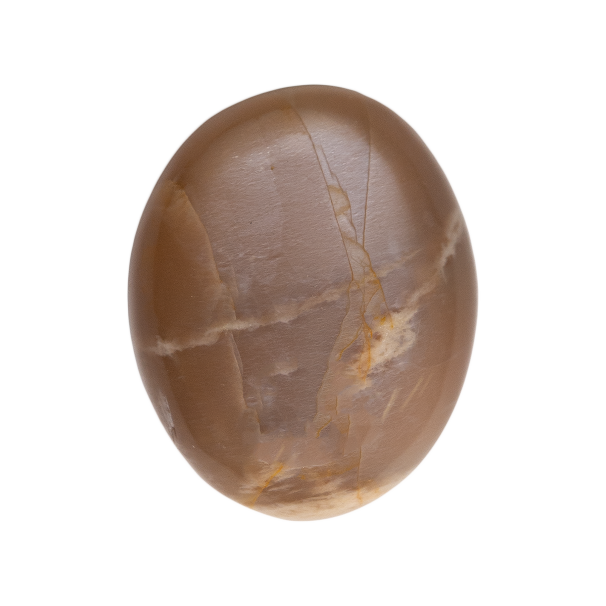 product view of polished peach moonstone touchstone by Energy Muse