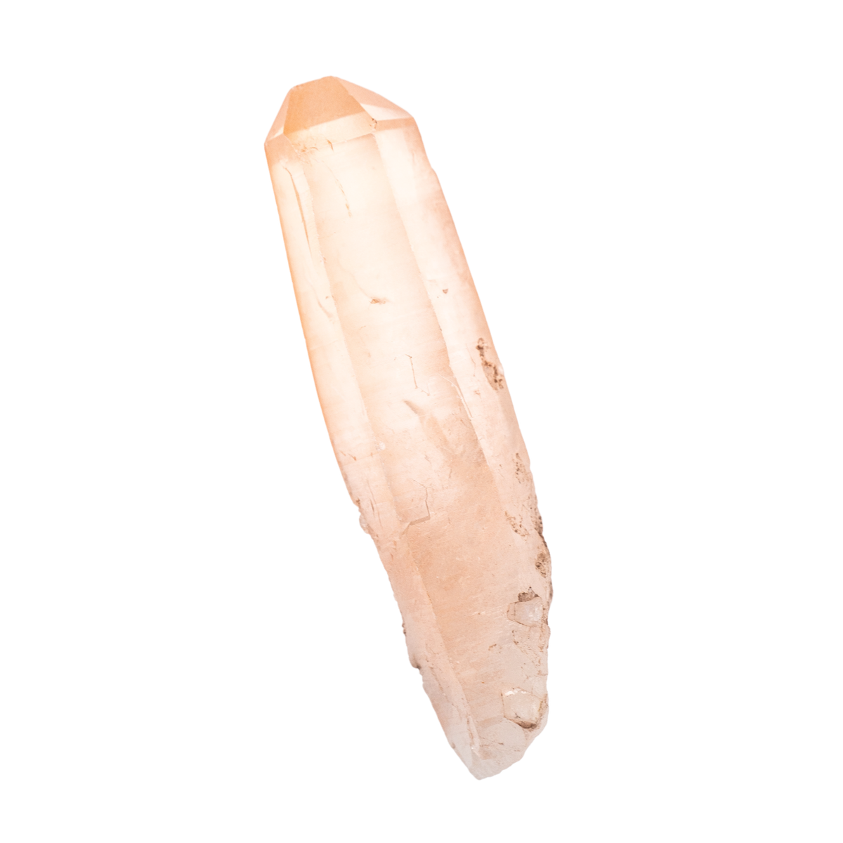 close-up view of Pink Lemurian Seed Crystal - Energy Muse