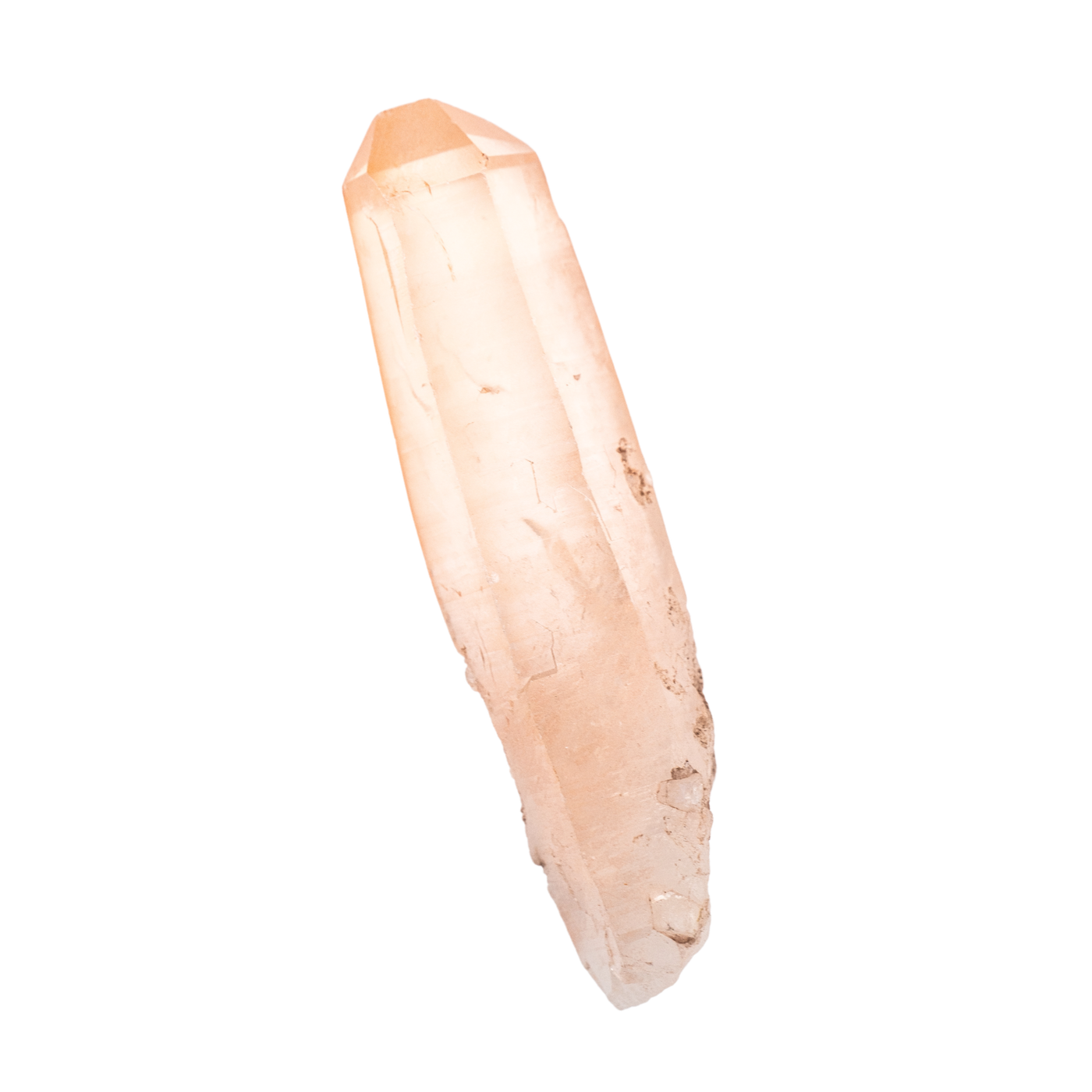 close-up view of Pink Lemurian Seed Crystal - Energy Muse