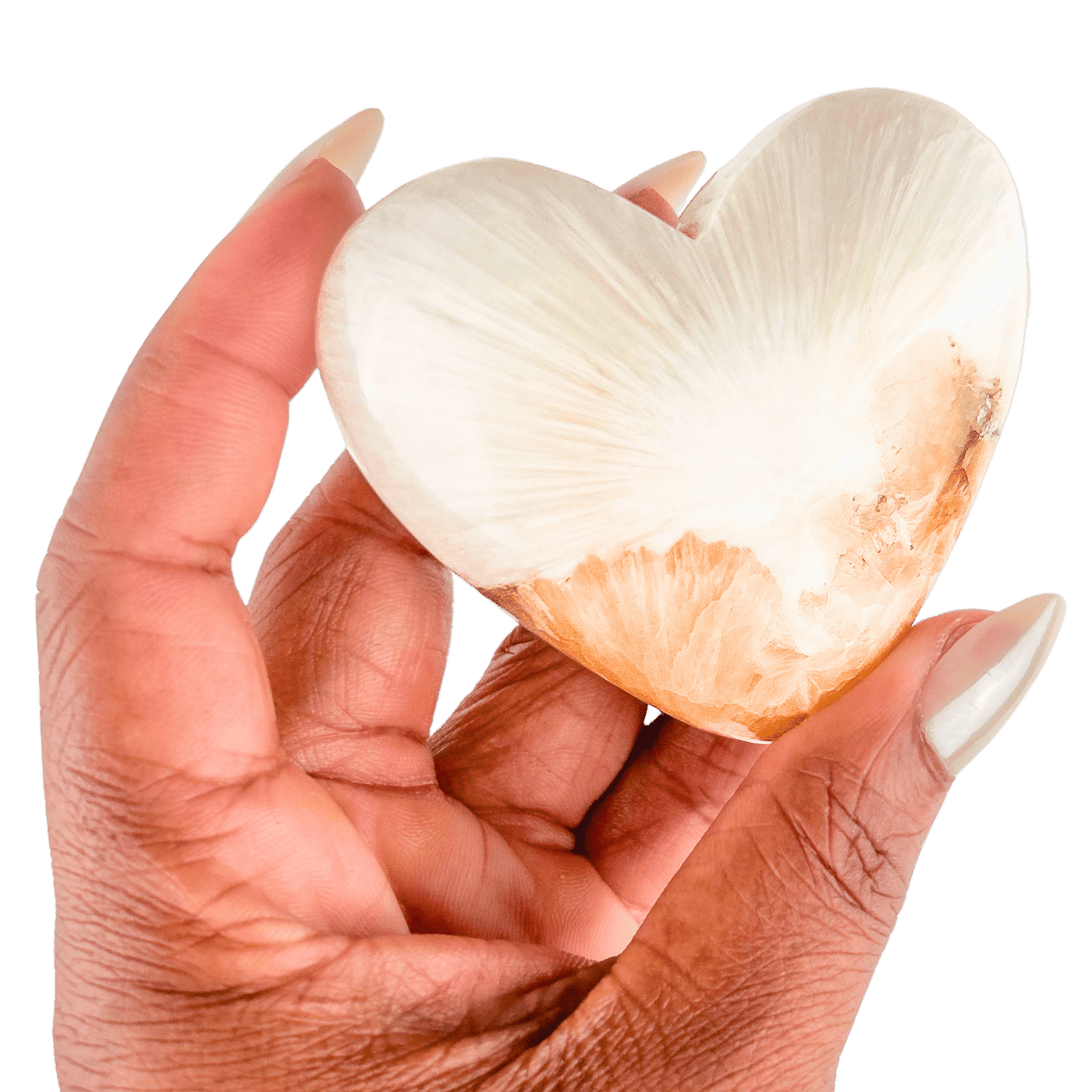 Pink Scolecite Heart