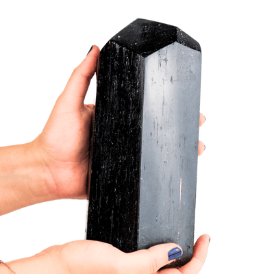 Polished Black Tourmaline Tower