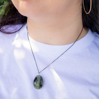 Prehnite Crystal Necklace