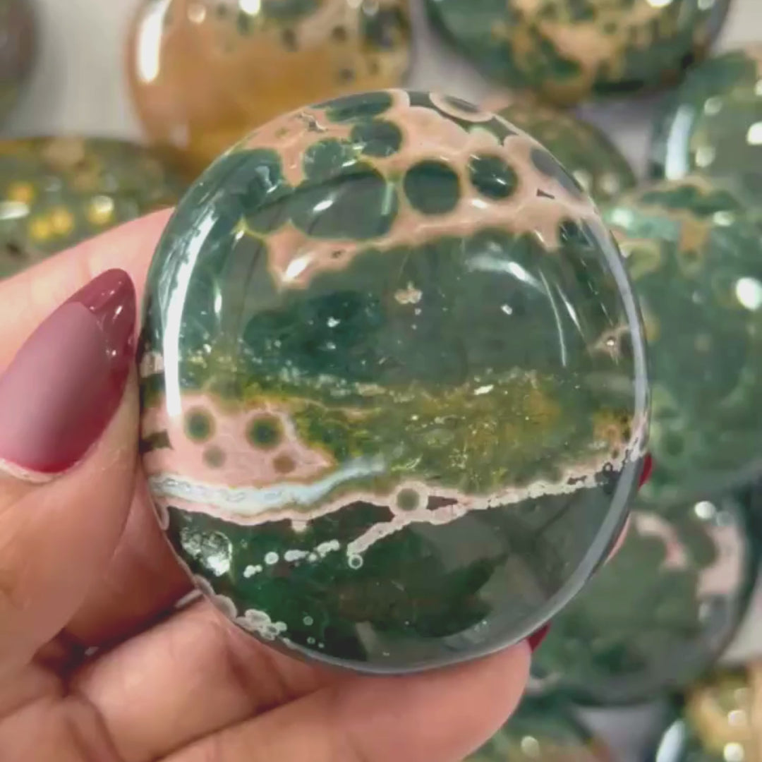 Kabamby Ocean Jasper Touchstone, Shop Ocean Jasper at Energy Muse