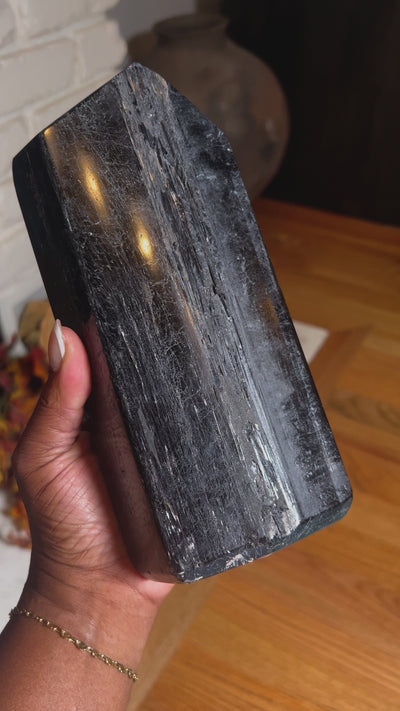 Polished Black Tourmaline Tower