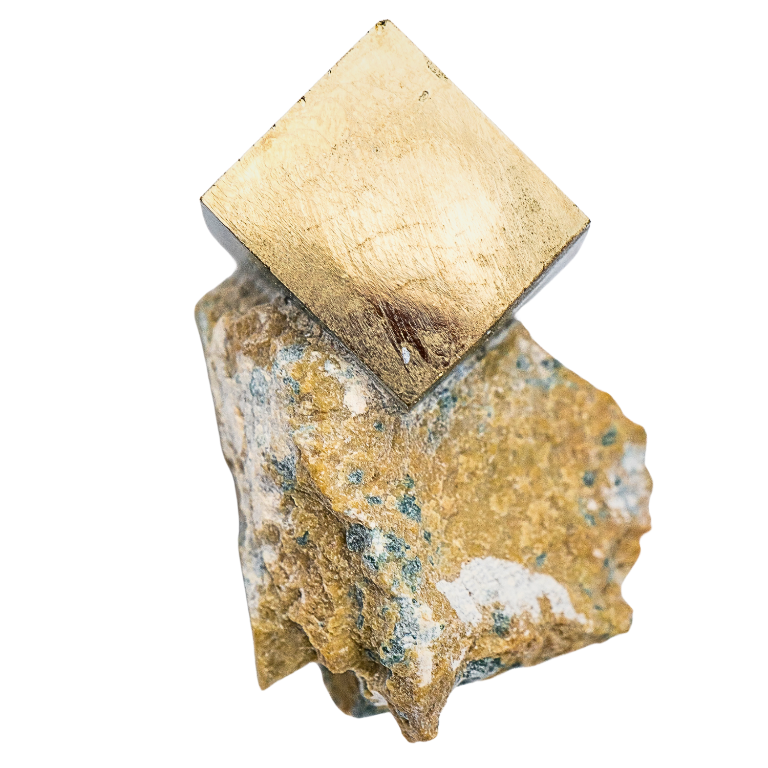 Energy Muse Natural Pyrite Cube in Matrix