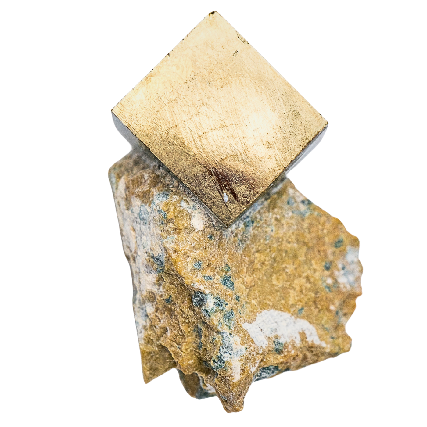 Natural Pyrite Cube in Matrix