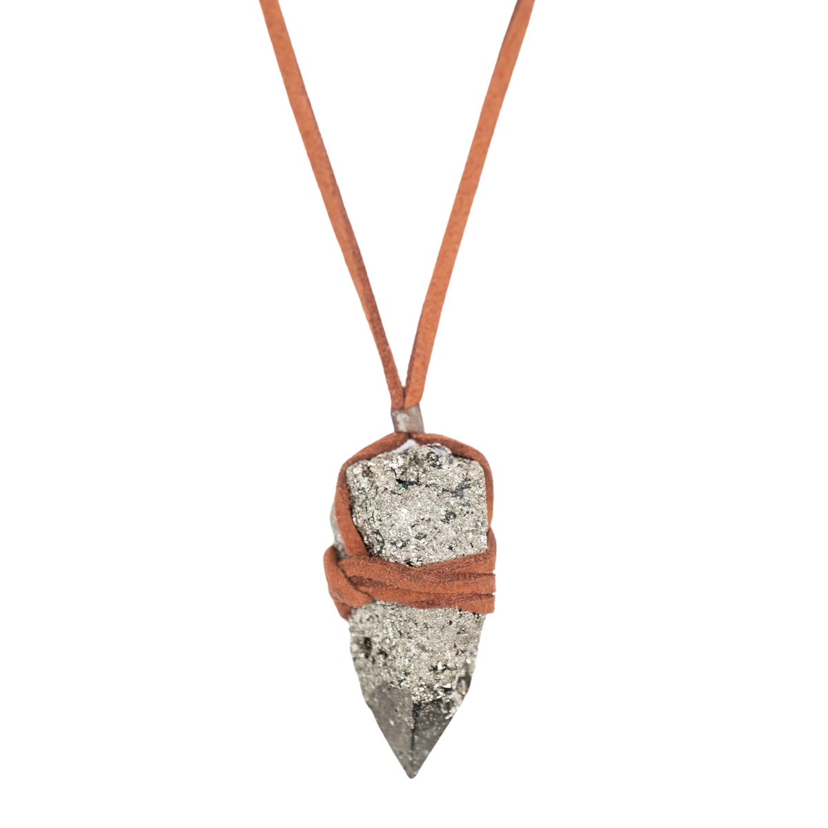 Pyrite Crystal Point Necklace