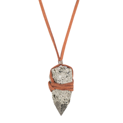Pyrite Crystal Point Necklace