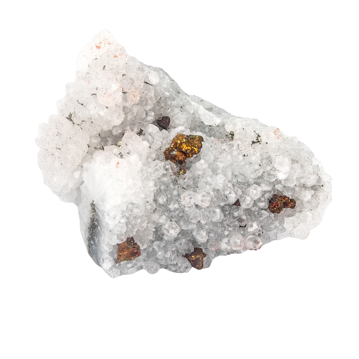 Quartz with Peacock Ore Cluster