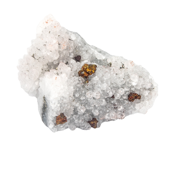 Quartz with Peacock Ore Cluster