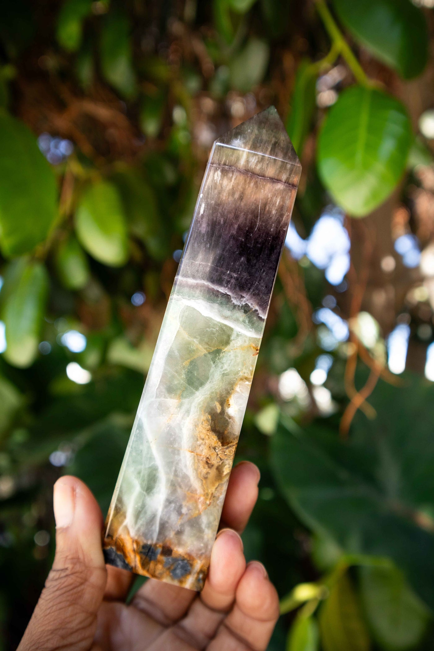 Smoky Fluorite Point