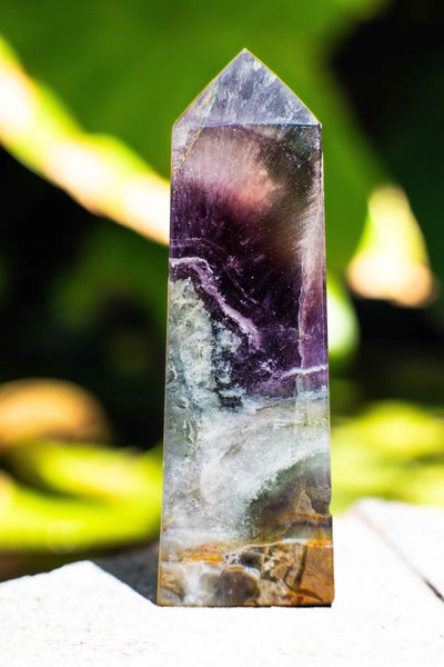 Smoky Fluorite Point