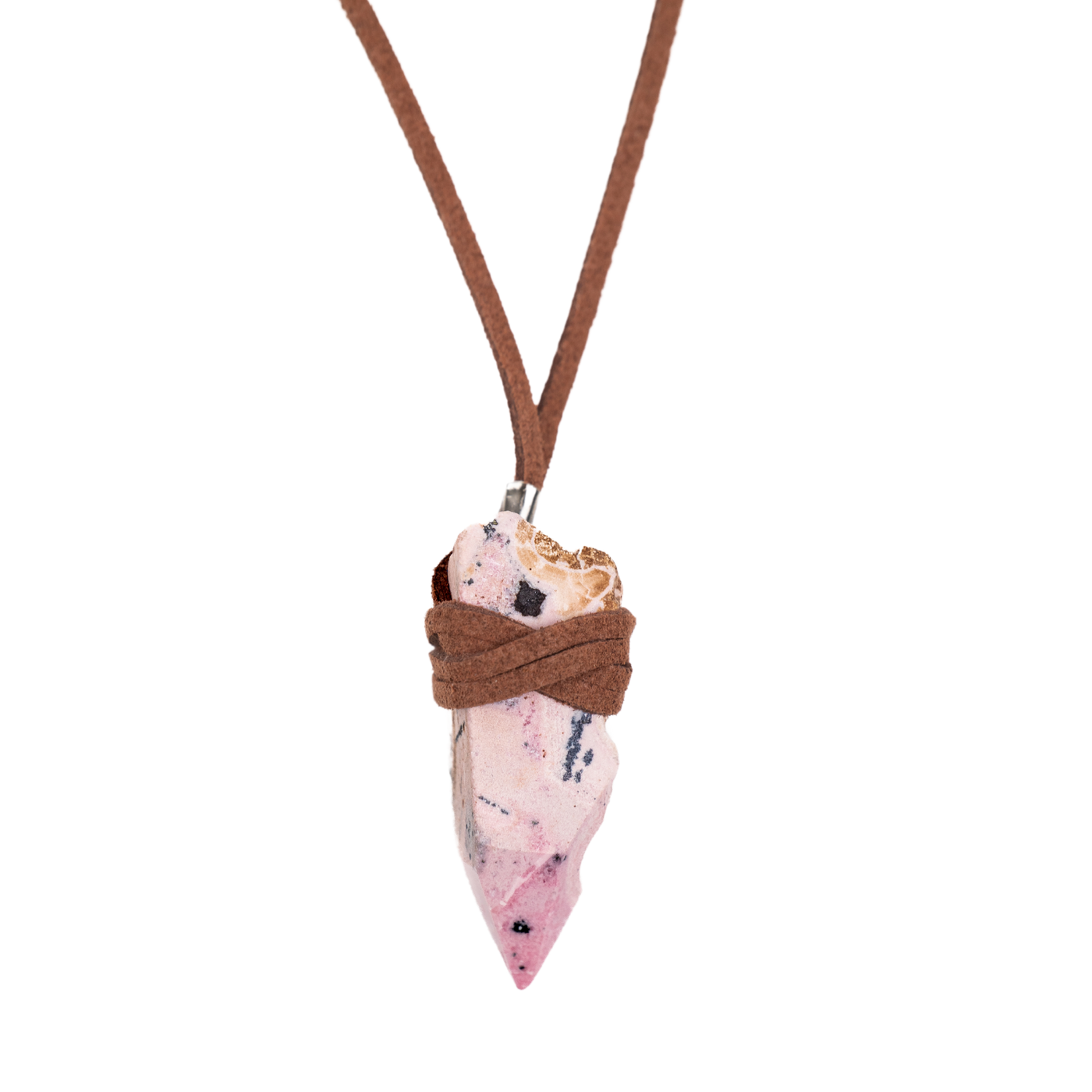 Rhodonite Crystal Point Necklace