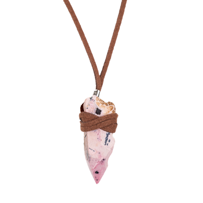 Rhodonite Crystal Point Necklace