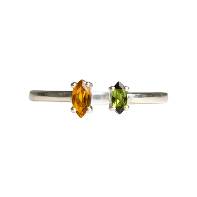 Green & Yellow Tourmaline Ring