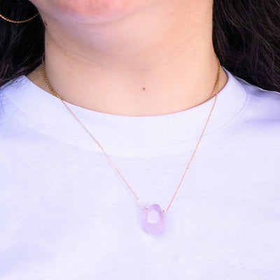 Rose Quartz Crystal Necklace