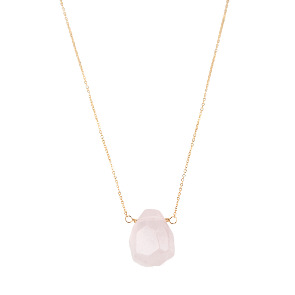 Rose Quartz Crystal Necklace
