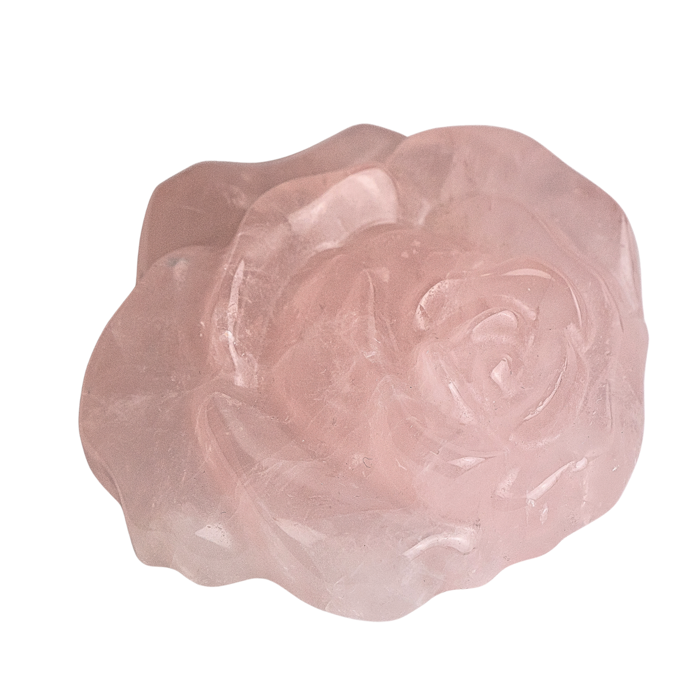 Rose Quartz Rose Carving