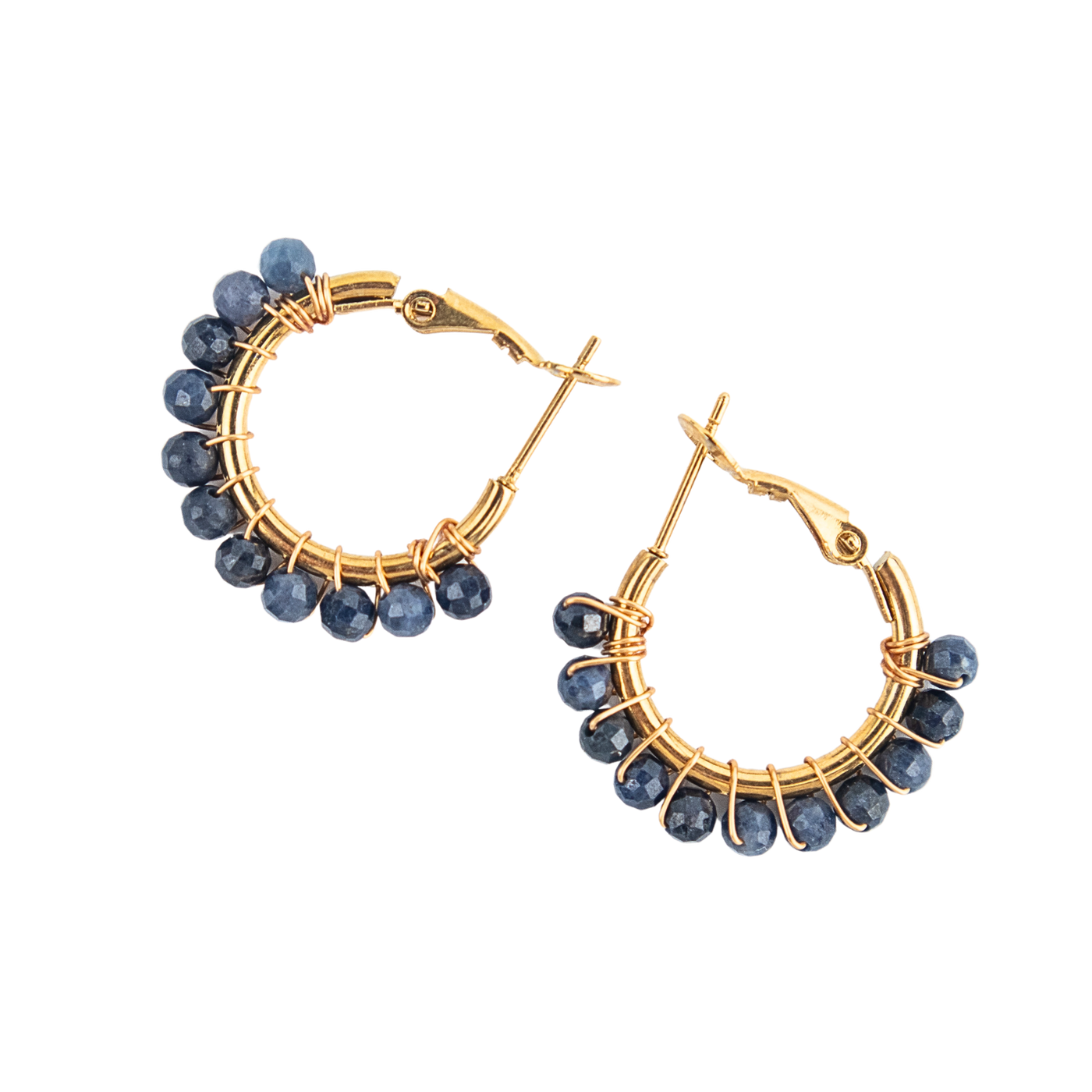 Sapphire Crystal Hoop Earrings