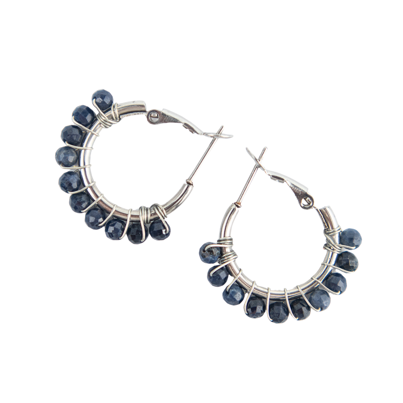 Sapphire Crystal Hoop Earrings