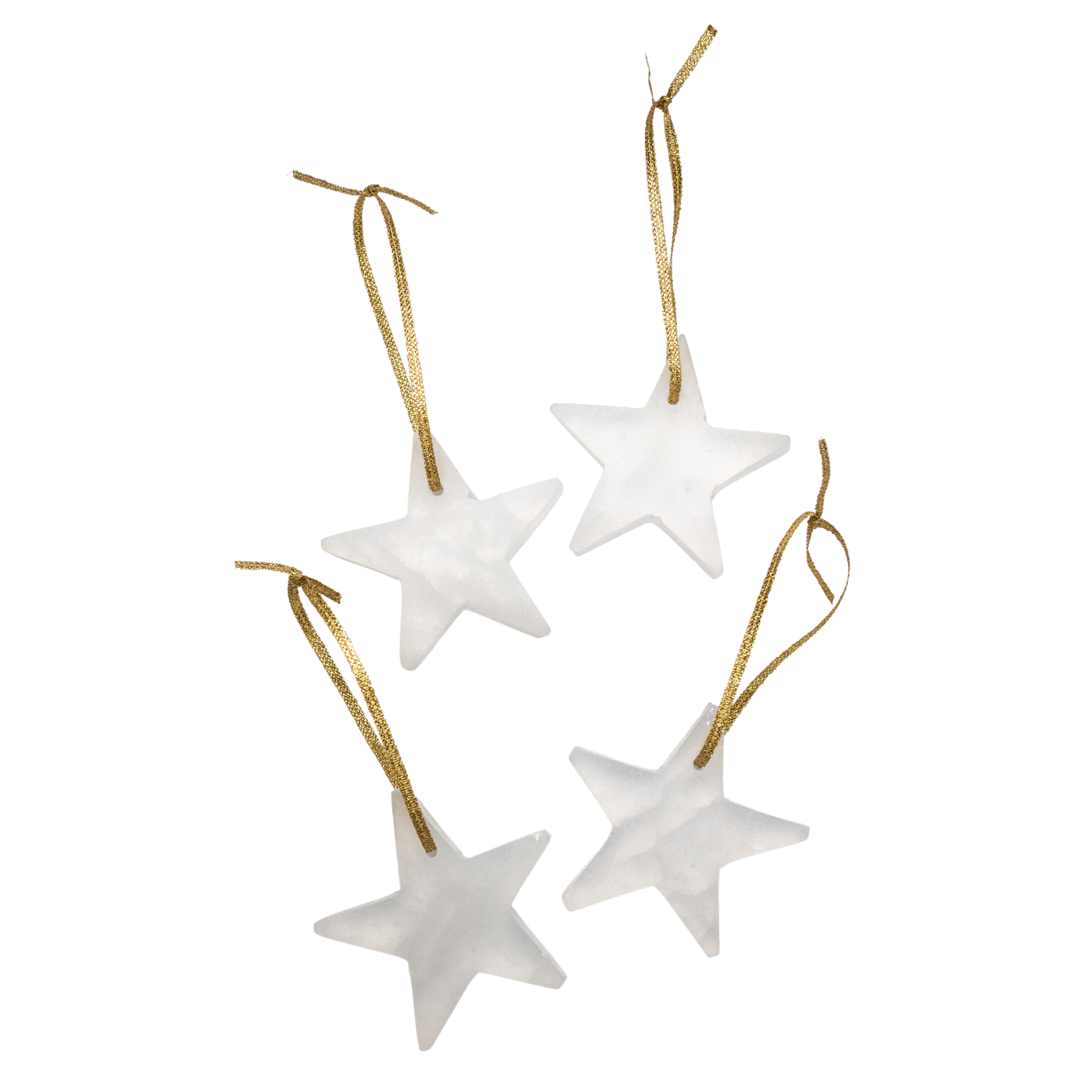 Selenite Star Ornament Set