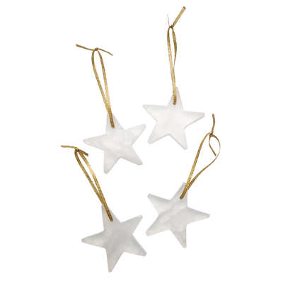 Selenite Star Ornament Set