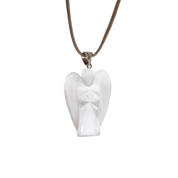 Selenite Angel Necklace