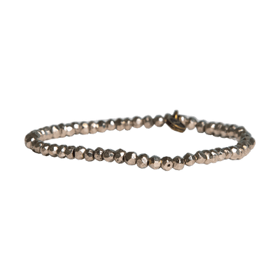 Silver Pyrite Mini Gemstone Bracelet
