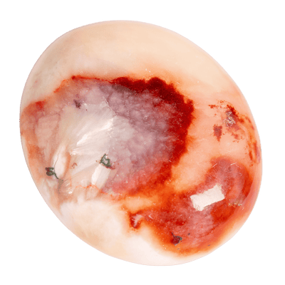 Stilbite with Red Heulandite Touchstone