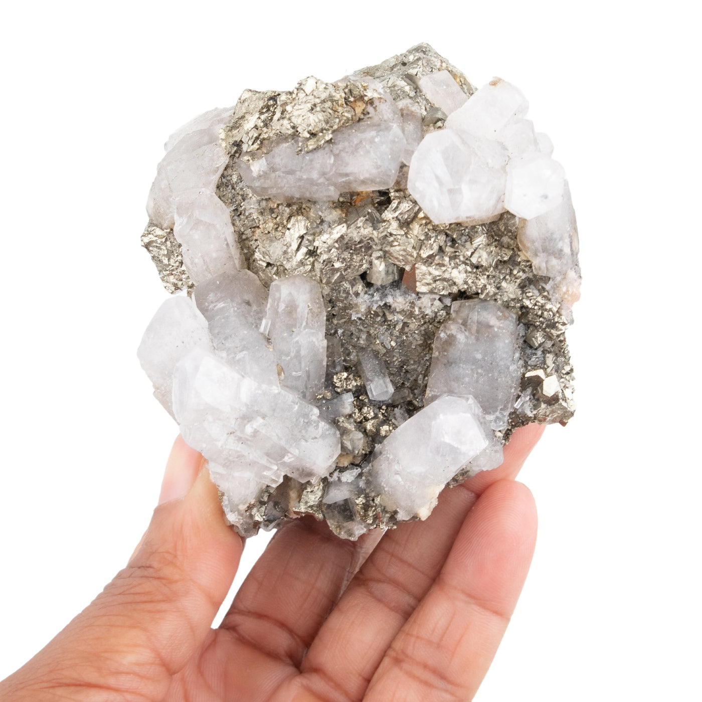 UV-Reactive Pyrite with Quartz Specimen