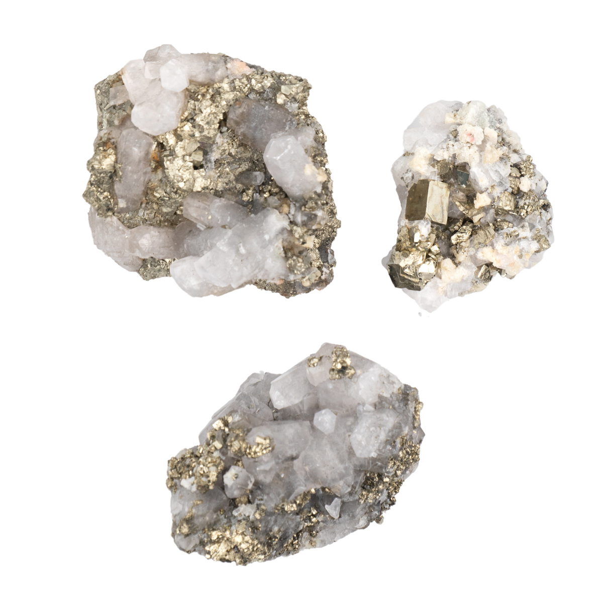 UV-Reactive Pyrite with Quartz Specimen