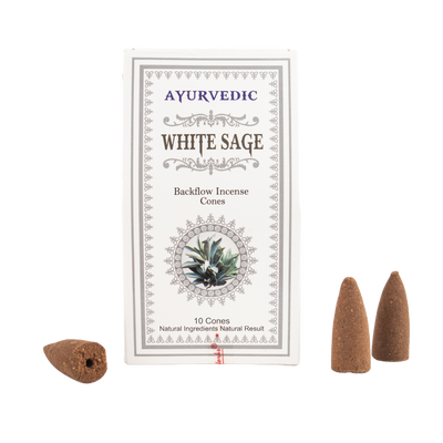 White Sage Backflow Incense Cones